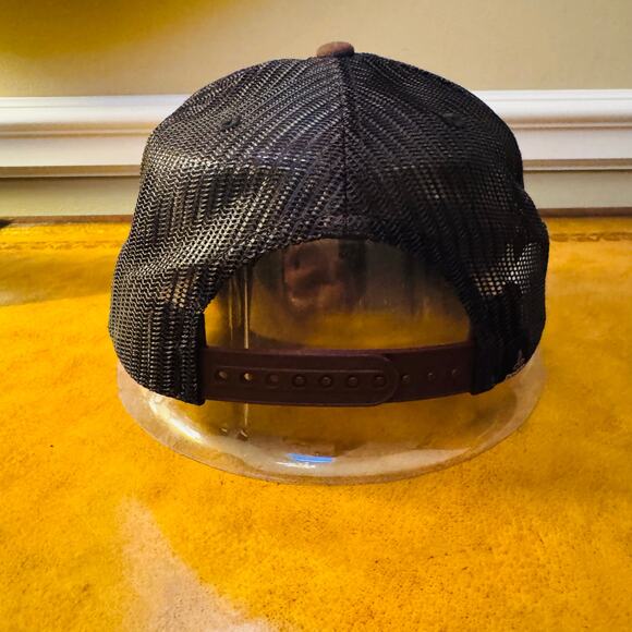 Prana Journeyman Lone Wolf black brown Trucker Mesh Snapbak Organic Hat Cap NEW - Picture 6 of 11